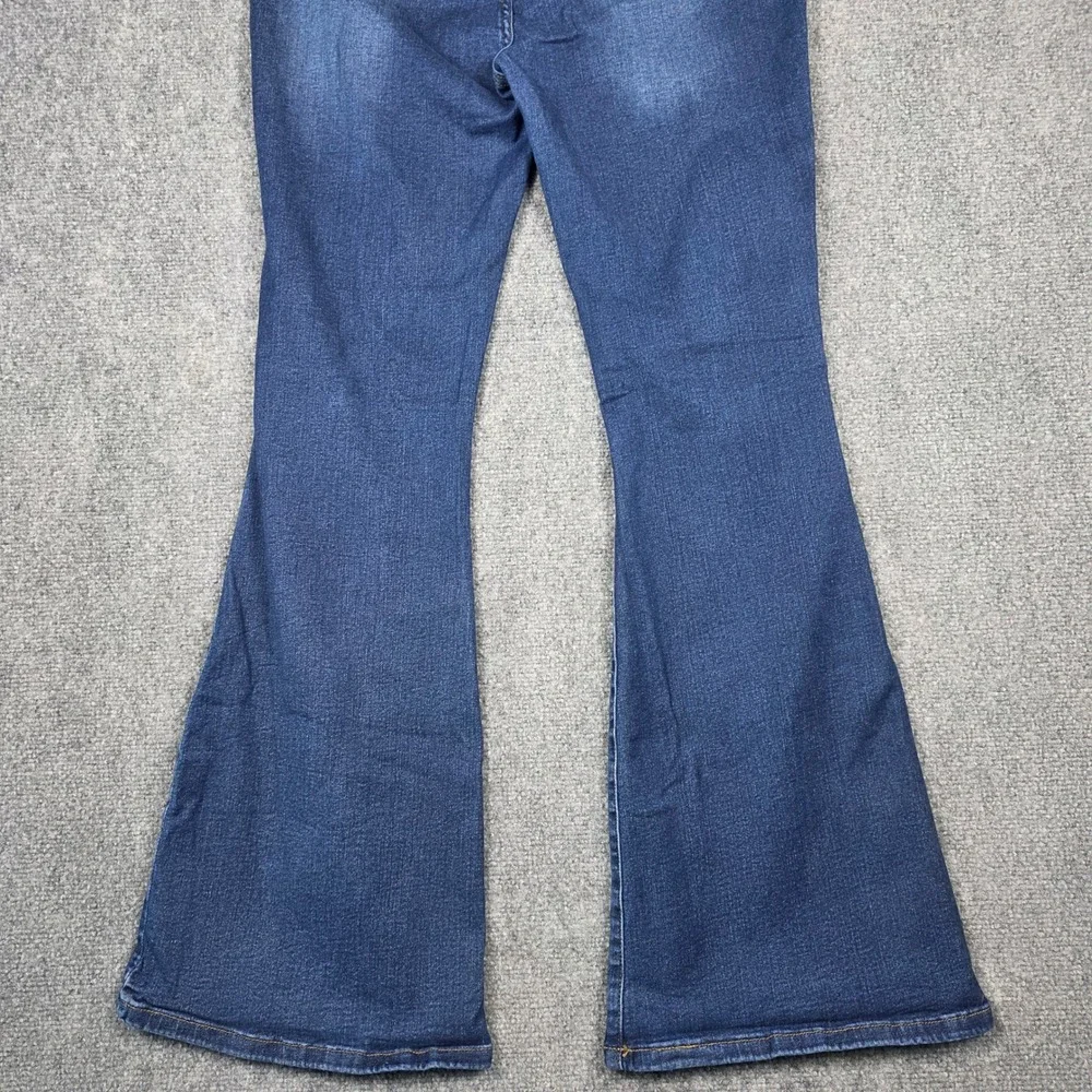 Judy Blue Flare Stretch Jeans Womens 15/32 Blue Cotton Blend High Rise 70s Style